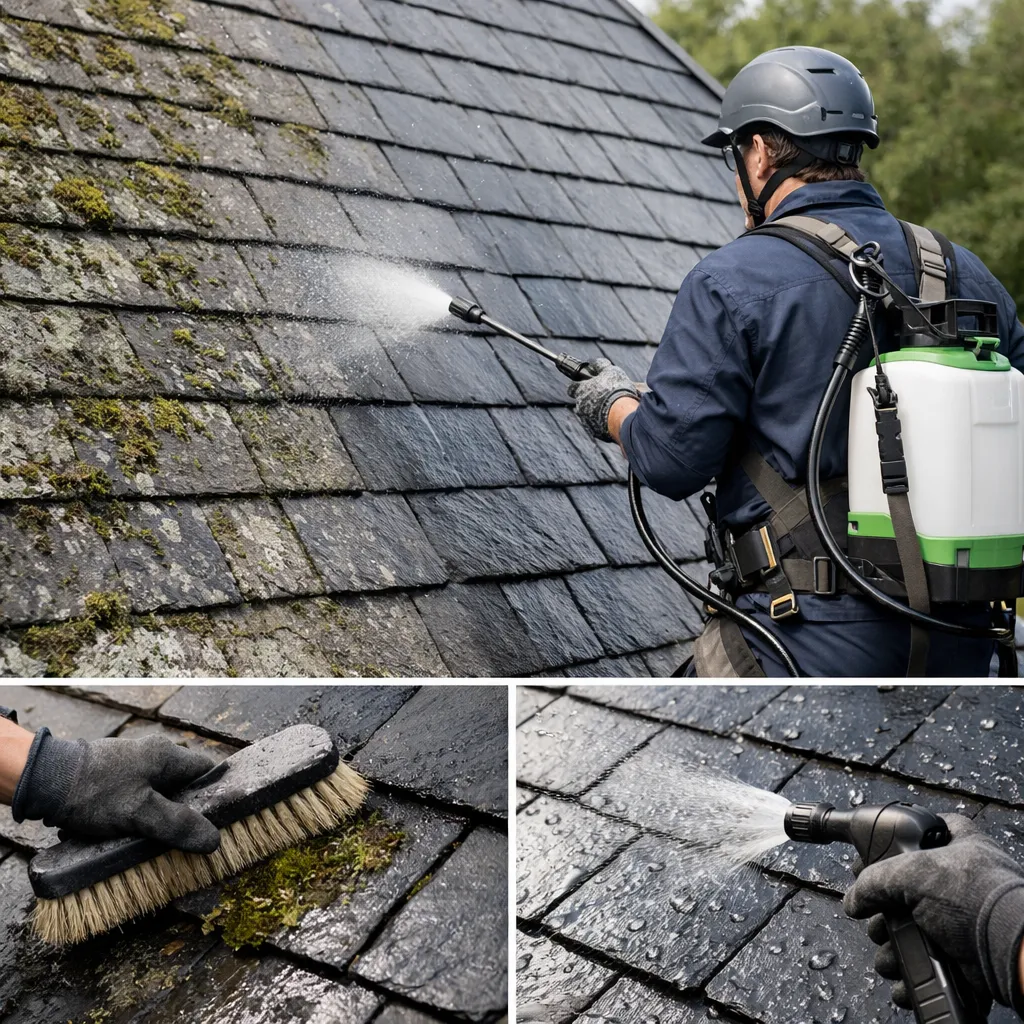 Roco couverture - Traitement toiture ardoise algicide fongicide hydrofuge